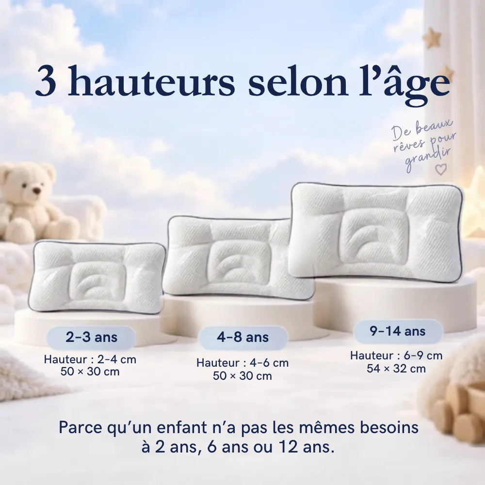L'Oreiller Ergonomique Enfant N°1 en France