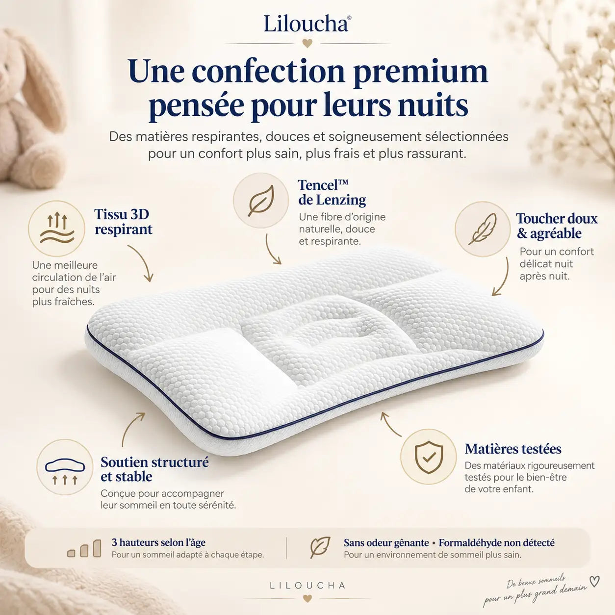 L'Oreiller Ergonomique Enfant N°1 en France