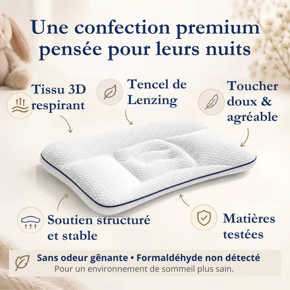 L'Oreiller Ergonomique Enfant N°1 en France